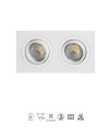 BÁSICO GU10 *EMPOTRABLE DOBLE GU10 BLANCO